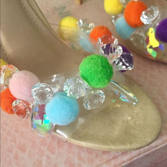 ❌ SOLD OUT❌ Cape Robbin Pom Pom Nude Strap Heels Size 8,5 & 10 New In Box - Picture 6 of 9